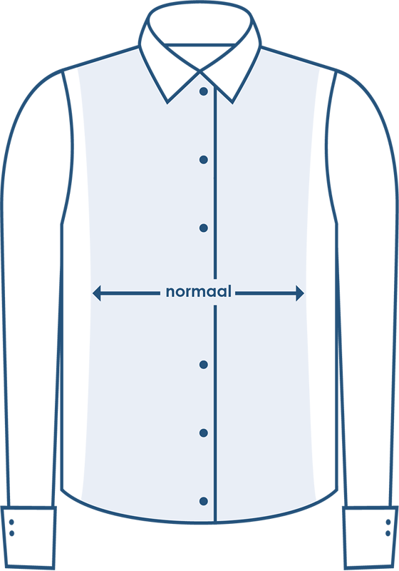 Pasvorm overhemd lange mouw normaal HemdVoorHem Pasvorm overhemd lange mouw normaal HemdVoorHem